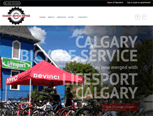 Tablet Screenshot of calgarybicycleservice.com